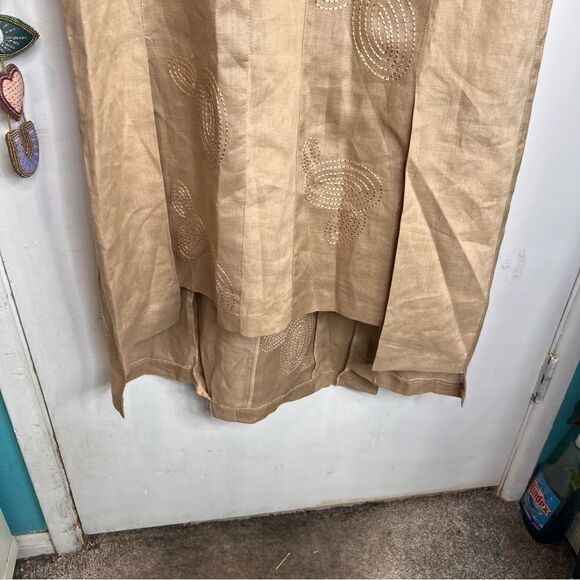 JSong collection linen embroidered new with tags high low - Picture 6 of 14